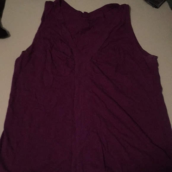 New York & Company Purple Tank Deep V Neck - Picture 1 of 3
